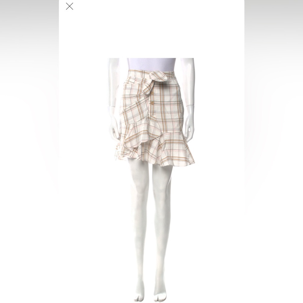 Veronica Beard plaid print mini skirt
